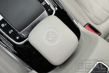 Тиснение лого в интерьере авто