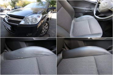 Opel Astra Ремонт кожи сидения