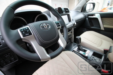 Toyota Prado 150 Перетяжка руля, клаксона и ручки кпп