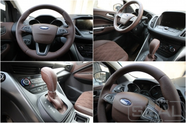 Ford Kuga II Перетяжка руля, клаксона и ручки 