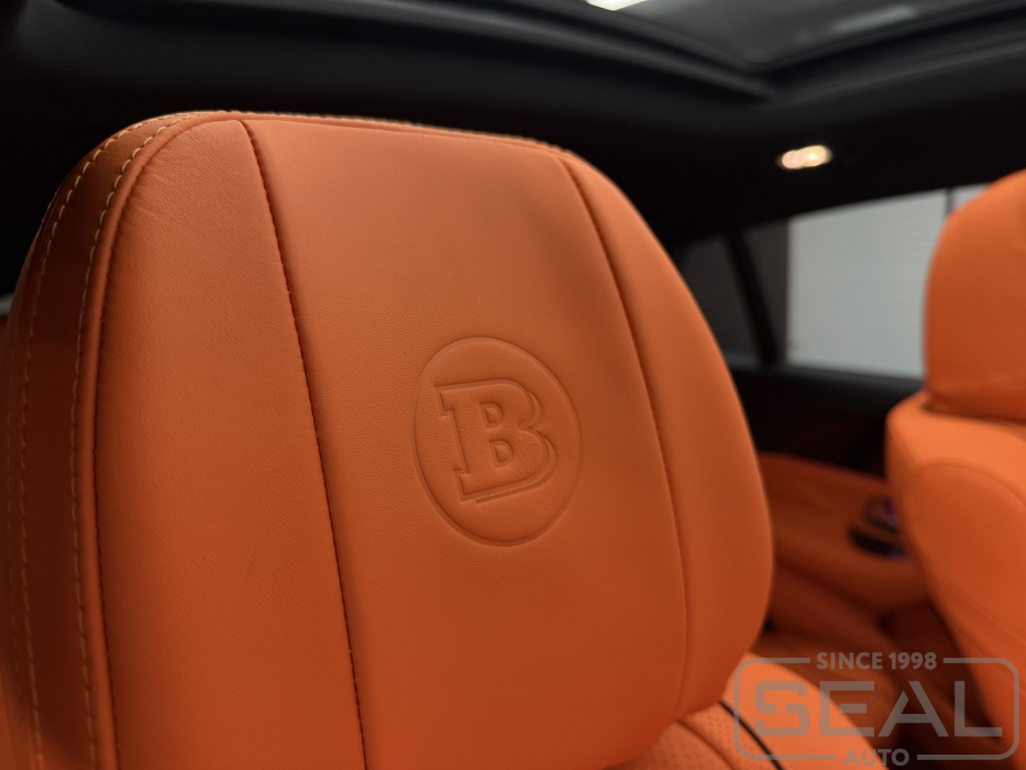Тиснение на коже подголовника Мерседес GLE Brabus