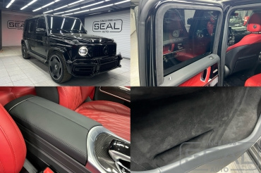 Mercedes Gelandewagen Перетяжка дверных элементов и центрального подлокотника