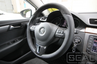 Volkswagen Passat B7 Перетяжка руля и чехла кпп