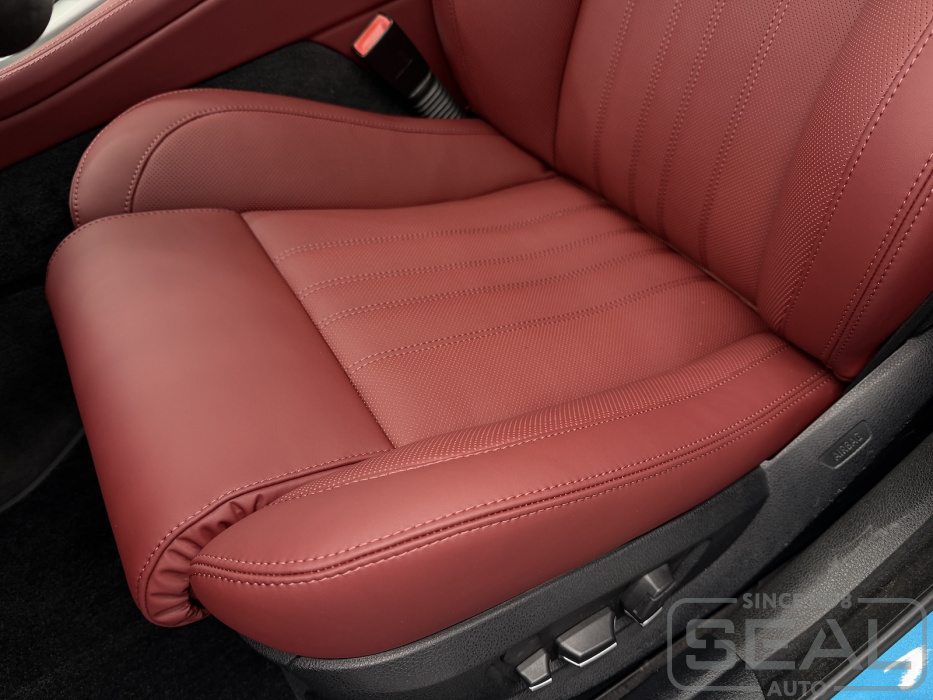 Детали перетяжки сиденья водителя  BMW M5 (F10) эко кожей Nappa