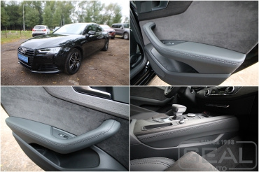 Audi A4 (В9) Перетяжка подлокотников и центральной консоли