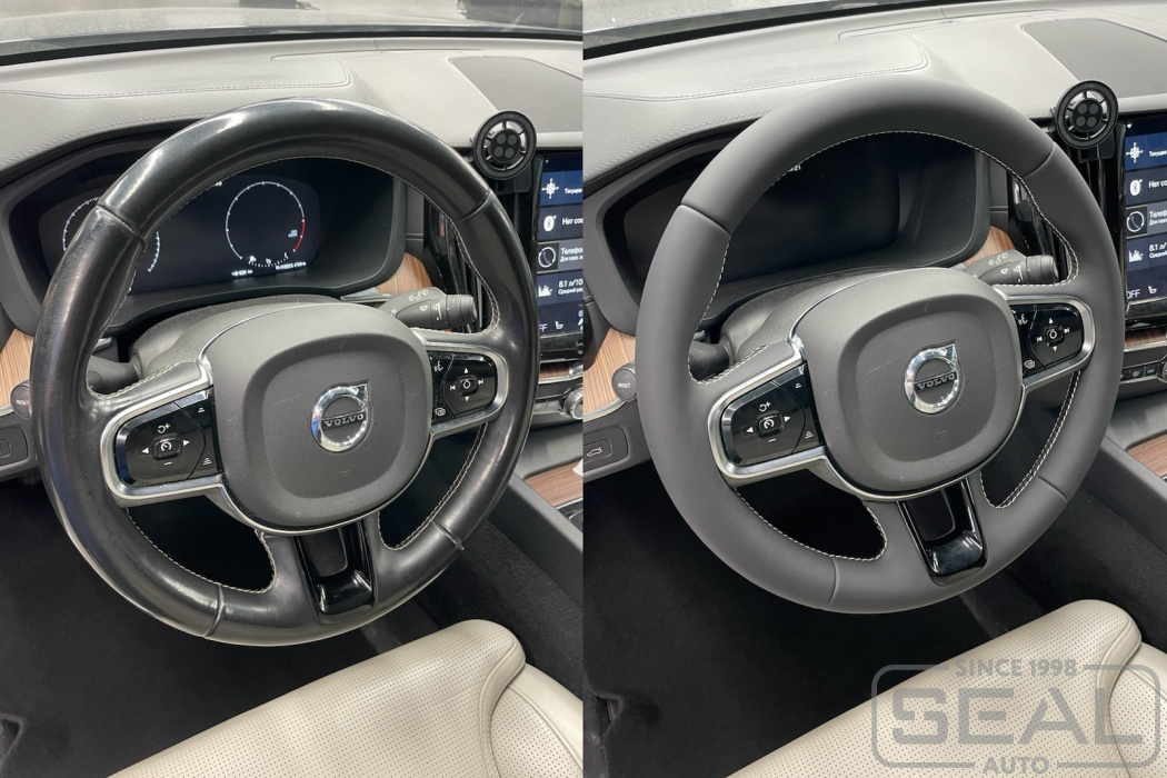 Volvo XC60 Перетяжка руля кожей | Автоателье СеалАвто | Москва