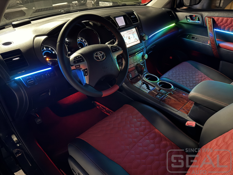 Toyota Highlander Установка подсветки салона| Автоателье СеалАвто | Москва