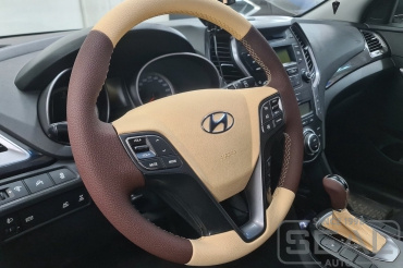 Hyundai Santa Fe Перетяжка руля, клаксона и ручки кпп