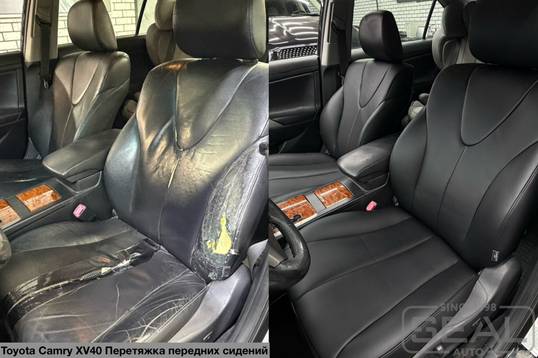 Toyota Camry (XV40) Перетяжка передних сидений| Автоателье СеалАвто | Москва