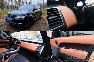 Range Rover Sport Перетяжка торпедо и дверных панелей
