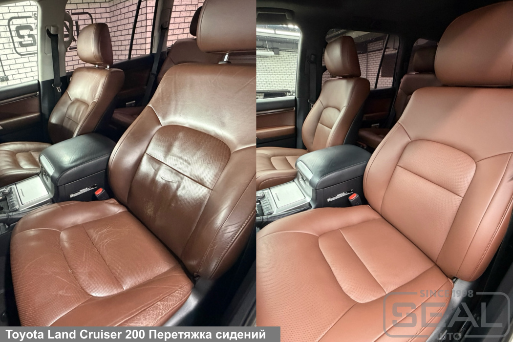 Toyota Land Cruiser 200 Перетяжка сидений, руля и потолка| Автоателье СеалАвто | Москва