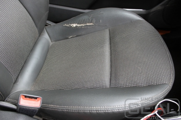 Opel Astra Ремонт кожаного сиденья